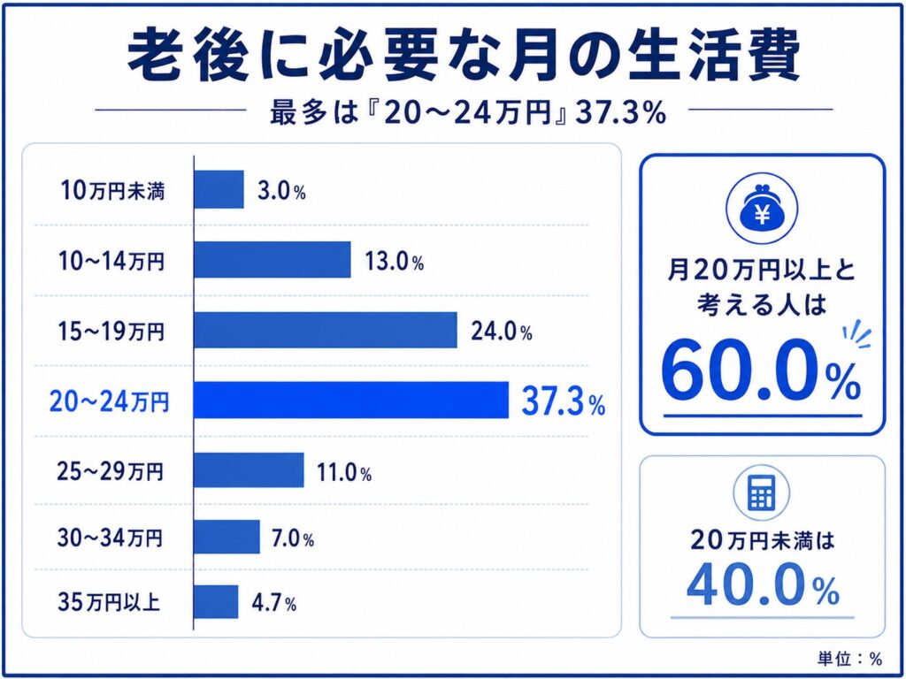 老後資金「2000万円以上必要」78.3％ だが準備不足と感じている人は91.0％ AZWAY調査